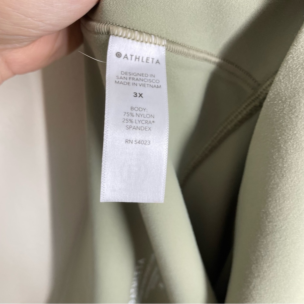 Athleta Salutation Stash Pocket II Capri Pant Eucalyptus Green size 3X - Picture 11 of 12